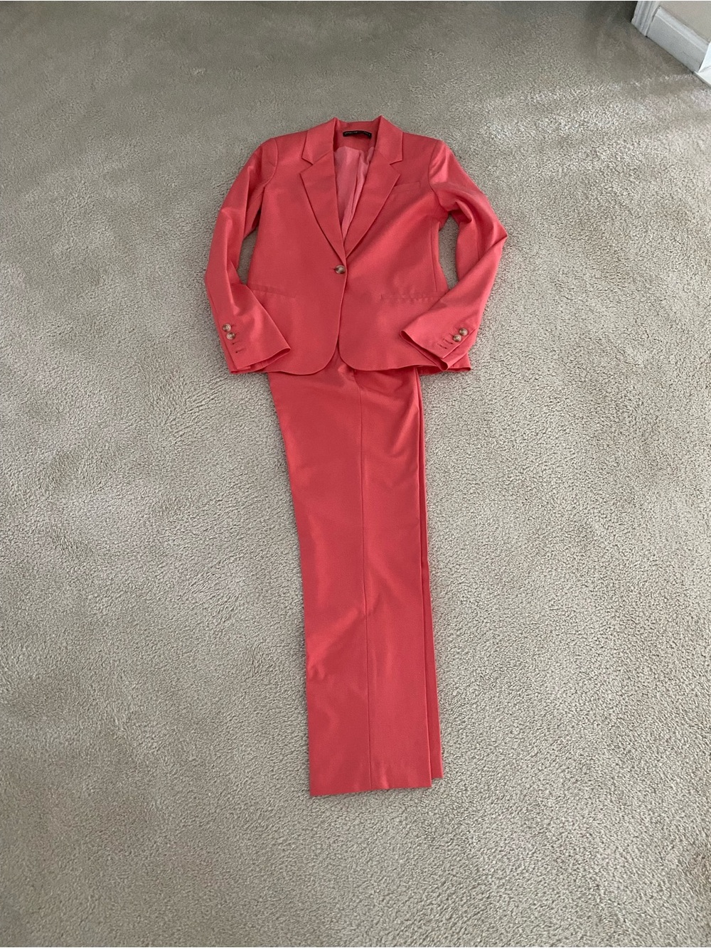 Women’s Elizabeth and James Coral-Pink Tailored Blazer and Trousers